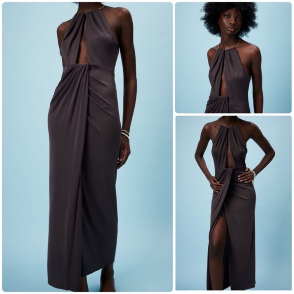 NWT Zara Limited Edition Long Halter Dress - Picture 15 of 16